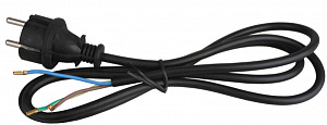  Volsten S-LR2A (Сетевой кабель чёрный ПВС3х1 с прямой евровилкой, 3500Вт, 16А, земля, 1.5 м)