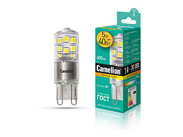  Camelion LED5-G9-NF/830/G9  (Эл.лампа светодиодная 5Вт 220В)