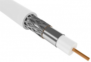  Кабель коаксиальный RG59 CCS 75Ом FPE PVC белый (100м) GENERICA