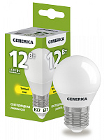 Лампа светодиодная G45 шар 12Вт 230В 3000К E27 GENERICA