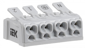  Клемма пружинная соединительная КСП4-2L+N+PE IEK