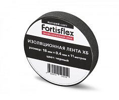  Изолента ХБ 18х0.4х11 (черн) (Fortisflex)