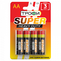 Батарейки Трофи R6-4BL SUPER HEAVY DUTY Zinc (40/720/25920)