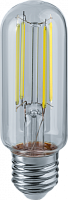  Лампа светодиодная филаментная 14 442 NLL-F-T39-7-230-4K-E27-CL FILAMENT прозрачная E27 176-264В 110мм Navigator 14442