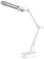  Camelion KD-017A C01 белый (Светильник настольный, в к-те база+струбцина, 230V 11W)