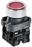  Кнопка управления LA167-BAF45 d=22мм 1NO+1NC красная IEK