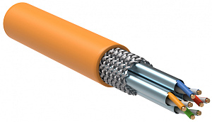  ITK Витая пара S/FTP кат.7 4х2х23AWG solid LSZH нг(А)-HF оранжевый (305м)