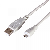  Кабель USB-A – micro USB, 1А, 3м, серый REXANT