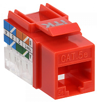  ITK Модуль Keystone Jack кат.5E UTP 110 IDC 90град красный