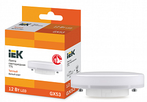  Лампа светодиодная T75 таблетка 12Вт 230В 3000К GX53 IEK