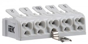  Клемма пружинная соединительная КСПз5-3L+N+PE IEK