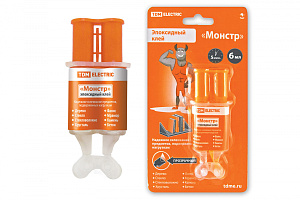  Клей эпоксидный "Монстр", прозрачный, шприц, 6 мл TDM