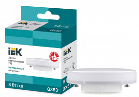 Лампа светодиодная T75 таблетка 8Вт 230В 4000К GX53 IEK