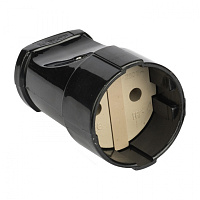  Гнездо штепсельное б/з черн. 10А 250В EKF PROxima