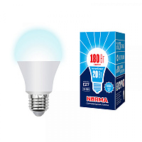 LED-A65-20W/NW/E27/FR/NR Лампа светодиодная. Форма "A", матовая. Серия Norma. Белый свет (4000K). Картон. ТМ Volpe