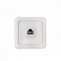  Розетка компьютерная одинарная RJ-45 CLASSICO белая 2131 IN HOME