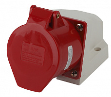  Розетка ЭРА R(OUT)-32-3P-PE-N-IP44 стационарная наружная 125 3Р+РЕ+N 32А 380В IP44