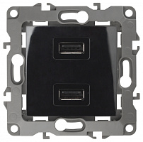  12-4110-06 ЭРА Устройство зарядное USB, 230В/5В-2100мА, IP20, Эра12, чёрный (6/60/1920)