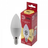  Лампочка светодиодная ЭРА RED LINE LED B35-8W-827-E14 R Е14 / E14 8 Вт свеча теплый белый свет