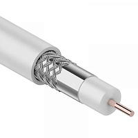  Кабель коаксиальный RG-6U, 75Ом, CCS/Al/Al, 48%, 20м, INDOOR, белый PROconnect