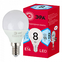  Лампочка светодиодная ЭРА RED LINE LED P45-8W-840-E14 R E14 / Е14 8 Вт шар нейтральный белый свет