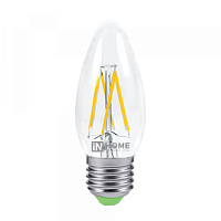  Лампа светодиодная LED-СВЕЧА-deco 9Вт 230В Е14 3000К 1040Лм прозрачная IN HOME