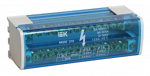  Шины на DIN-рейку в корпусе (кросс-модуль) ШНК 2х15 L+PEN IEK