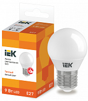  Лампа светодиодная G45 шар 9Вт 230В 3000К E27 IEK