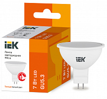  Лампа светодиодная MR16 софит 7Вт 230В 3000К GU5.3 IEK
