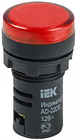  Лампа AD22DS(LED)матрица d=22мм красный 12В AC/DC IEK