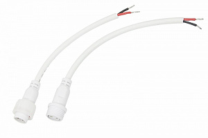  Соединительный кабель (2pin) герметичный (IP67) 2х1,0мм²  белый  REXANT