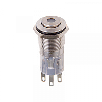  Кнопка  антивандальная Ø16 250В Б/Фикс (5с) (ON)-OFF/(OFF)-ON зеленая  REXANT