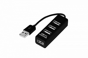  Разветвитель USB на 4 порта черный REXANT