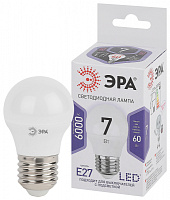  Лампочка светодиодная ЭРА STD LED P45-7W-860-E27 E27 / Е27 7Вт шар холодный дневной свет