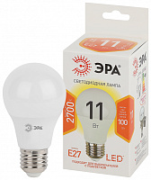  Лампочка светодиодная ЭРА STD LED A60-11W-827-E27 E27 / Е27 11 Вт груша теплый белый свет