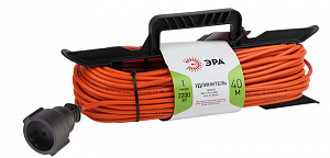  Удлинитель силовой ЭРА UFx-1-2x1.0-40m на рамке без заземления 1 розетка 40м ПВС 2х1мм2