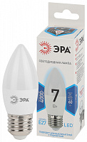  Лампочка светодиодная ЭРА STD LED B35-7W-840-E27 E27 / Е27 7Вт свеча нейтральный белый свет
