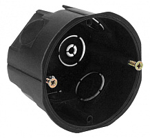  Коробка установочная ЭРА KUT-68-45-black черная 68х45мм для твердых стен саморезы IP20