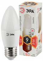  Лампочка светодиодная ЭРА STD LED B35-9W-827-E27 E27 / Е27 9Вт свеча теплый белый свет