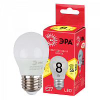  Лампочка светодиодная ЭРА RED LINE LED P45-8W-827-E27 R Е27 / E27 8 Вт шар теплый белый свет