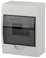  Корпус пластиковый навесной ЭРА SIMPLE ЩРН-П-06 IP41 прозрачная крышка белый