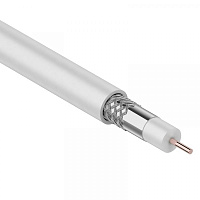  Кабель коаксиальный RG-59U, 75Ом, CCS/Al/Al, 48%, 100м, INDOOR, белый PROconnect