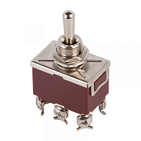  Тумблер 250V 15А (6c) (ON)-OFF-(ON) двухполюсный  (KN-223)  REXANT
