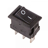  Переключатель клавишный 250В 3А (3с) ON-ON черный Micro REXANT