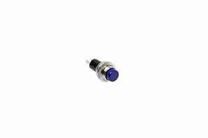  Выключатель-кнопка металл 220V 2А (2с) OFF-(ON) Ø10.2 синяя Mini (RWD-213) REXANT