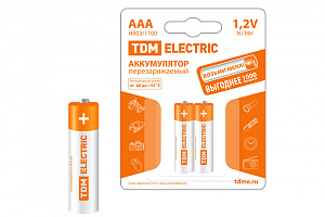  Аккумулятор AAA-1100 mAh Ni-MH BP-2 TDM