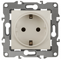  12-2111-02 ЭРА Розетка 2P+E Schuko, 16A-250В, IP20, винт, Эра12, слоновая кость (10/100/2100)