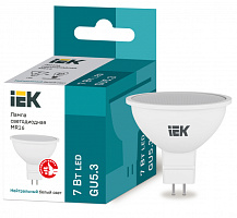  Лампа светодиодная MR16 софит 7Вт 230В 4000К GU5.3 IEK