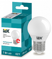  Лампа светодиодная G45 шар 7Вт 230В 4000К E27 IEK
