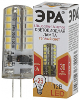  Лампочка светодиодная ЭРА STD LED JC-3,5W-12V-827-G4 G4 3,5Вт капсула теплый белый свет